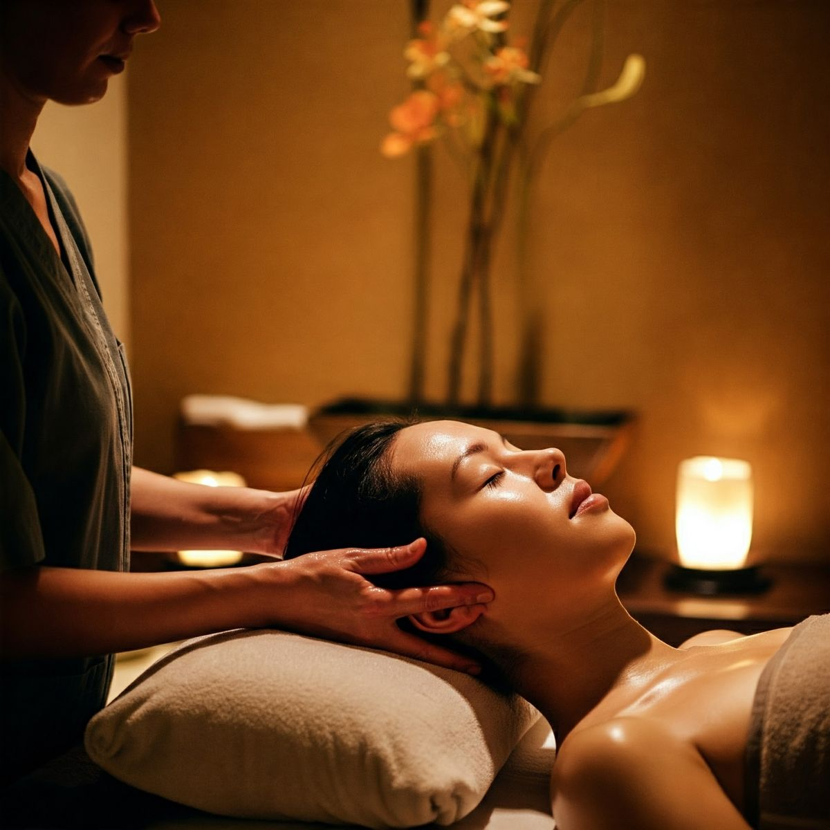 Head, neck and shoulder massage